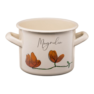 Garnek emaliowany FLORES 14cm/1,5l wzór 1